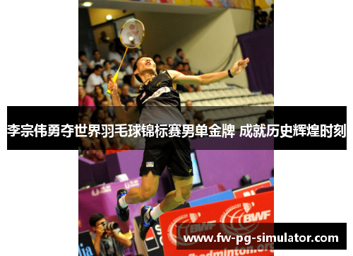 李宗伟勇夺世界羽毛球锦标赛男单金牌 成就历史辉煌时刻